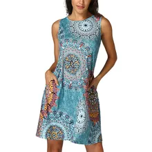 Womens Sleeveless Vintage Boho font b Maxi b font Evening Party Beach Floral font b Dress