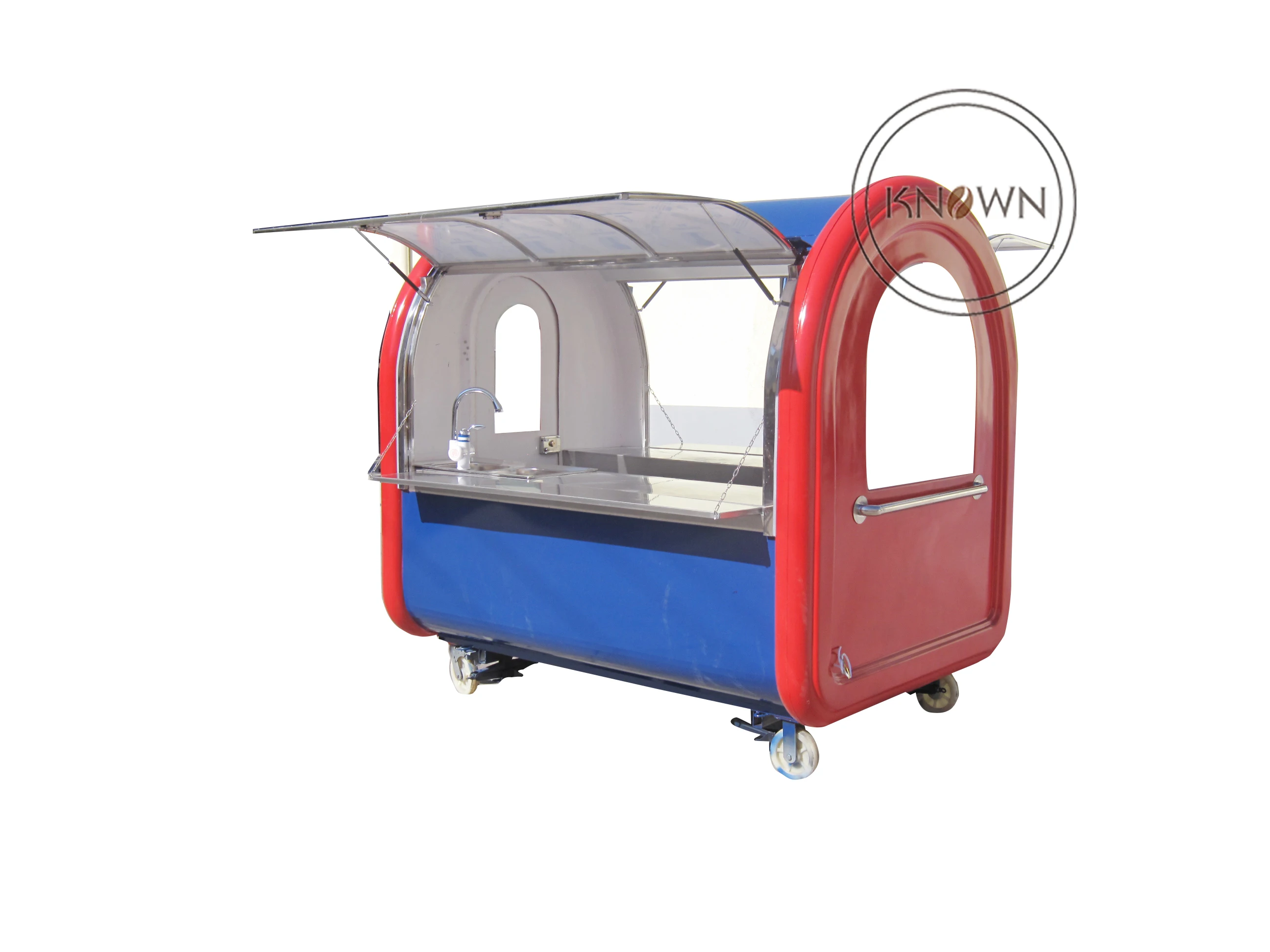 4 Wheels Mobile Ice Cream Food Cart 2m long Street Fast Vending Trailer Hot Dog Coffee Snack Truck | Бытовая техника
