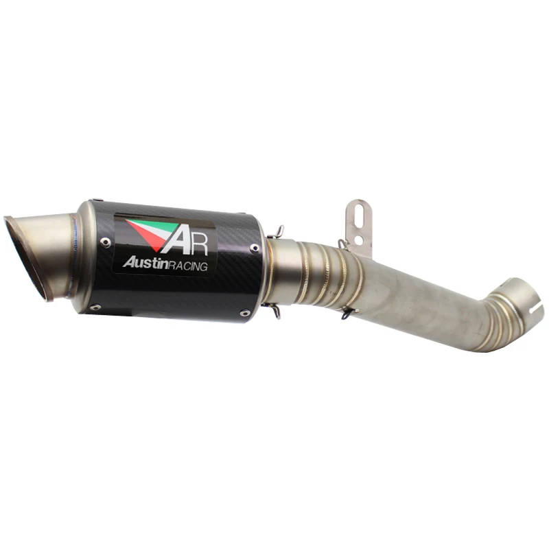 

Hot Deals Motorcycle Exhaust Muffler System Link Pipe Carbon Fiber Exhaust Escape Mid Pipe for Aprilia RSV4 2012-2015