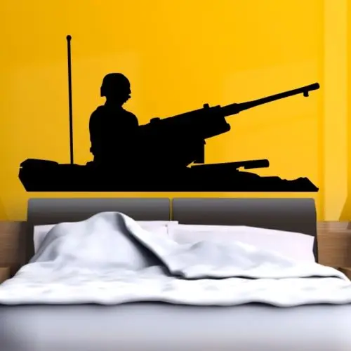 D0093 ARMY TANK wall art sticker childrens boys bedroom military