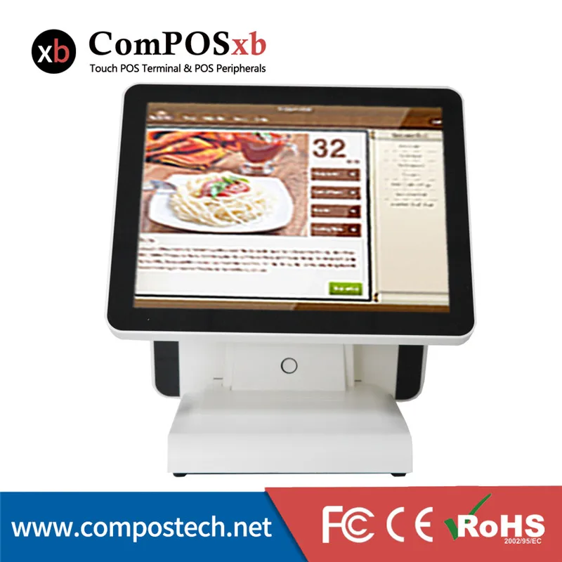 

ComPOSxb 15" & 12" Dual Screen POS system all in one pc touch Screen Supermarket POS terminal/Epos System/Cash register