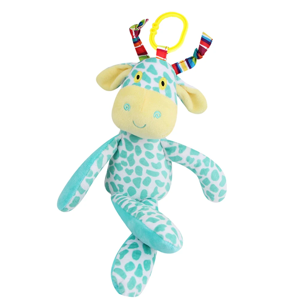 Cartoon Plush Baby Infant Safety Nursing Bed Stroller Pram Hanging Rattles for Infant Play Activity