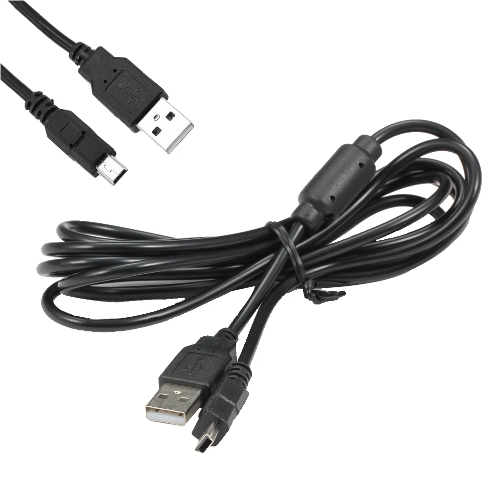 1,8 м 1 шт. USB зарядный кабель для ps3 для sony Playstation PS3 ручка беспроводной контроллер с магнитным кольцом черный геймпад кабель