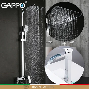 

GAPPO Basin Faucets brass bathroom shower set shower set with basin faucet chrome bath faucet mixers bath shower system