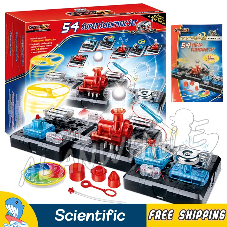 

54 Multi Experiments Physics Science Set Super Scientific Kits Floating Ball Bubbles Vacuum Filter ABS Model Building Brain Toys
