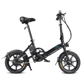 

Folding Electric Bicycle Black FIIDO D3 14 Inch Tire 25KM/H 7.8AH Battery, Outdoor Riding Folding Adult Electrical Motorbike