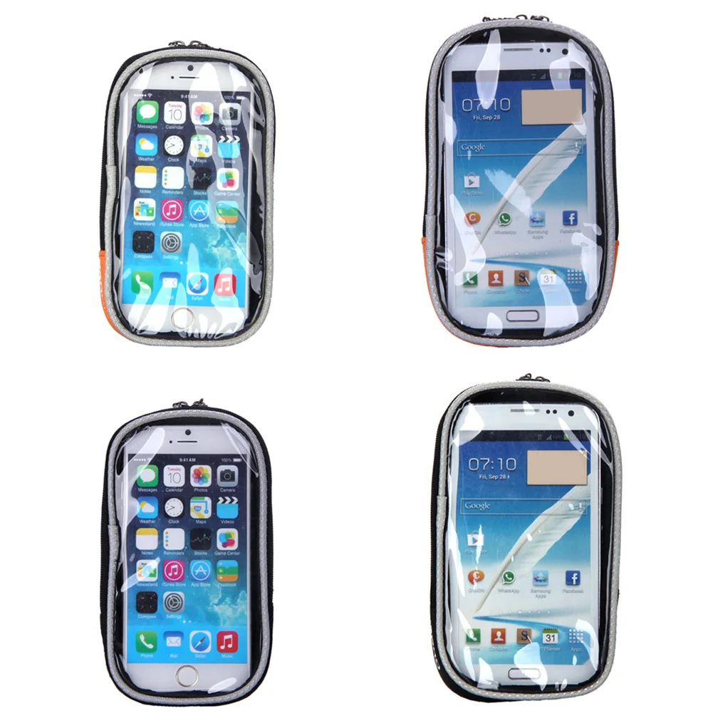 Goedkoop Fiets accessoires Motorfiets Fietsen Fiets Houder Front Frame Stuurtas Pouch Phone Case Voor 4.7 inch 5.5 inch telefoon