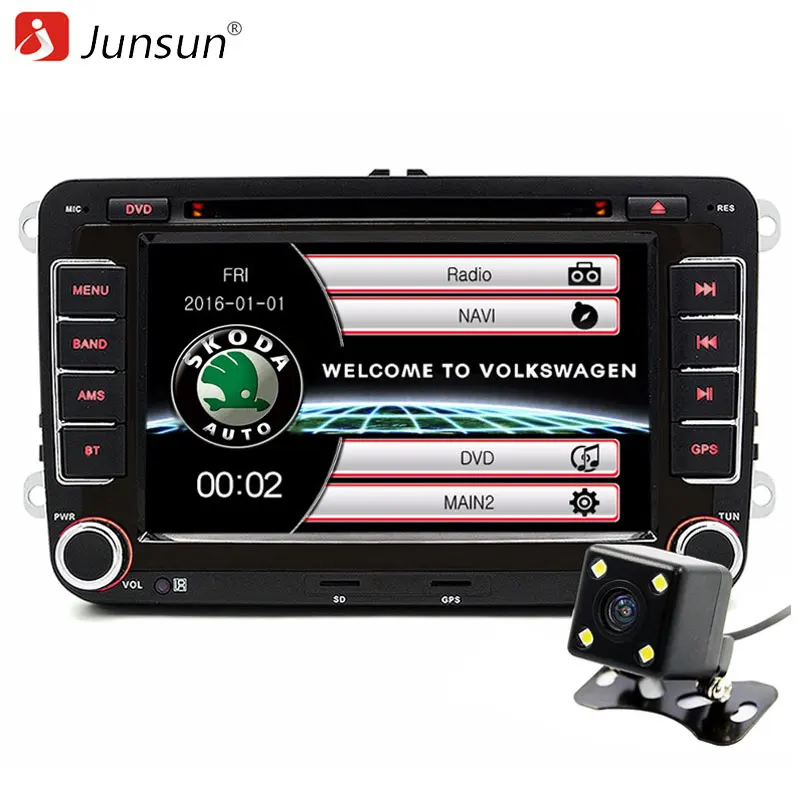 Junsun 7 inch 2 din Car DVD player GPS Navigation For Skoda/Fabia/Praktic/Roomster/Octavia/Yeti/VW/Seat Bluetooth FM car radio