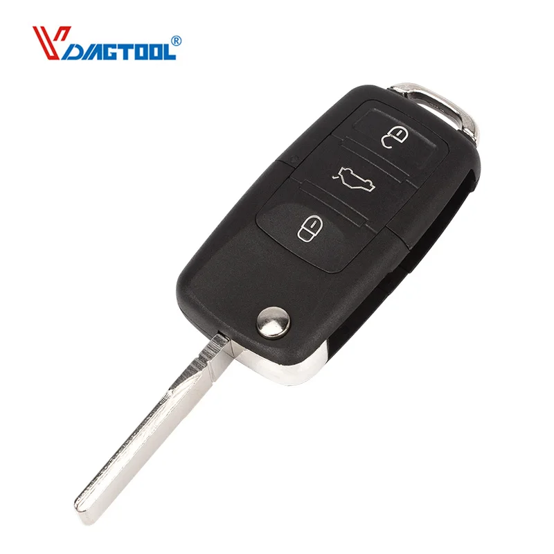 Vdiagtool 3 Buttons Remote Flip Folding Car Key Shell for VW Volkswagen Bora Golf 4 5 6 Passat Polo Touran key shell | Автомобили и