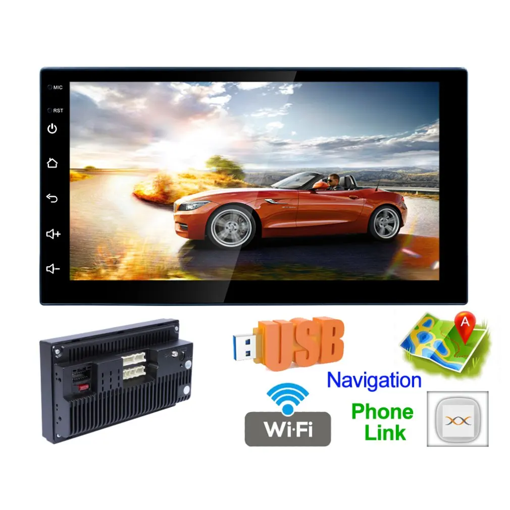 

7 inch Touch Screen Bluetooth Car Video Player Android 8.1 Multimedia Player MP5 Player USB FM Radio GPS Navigation