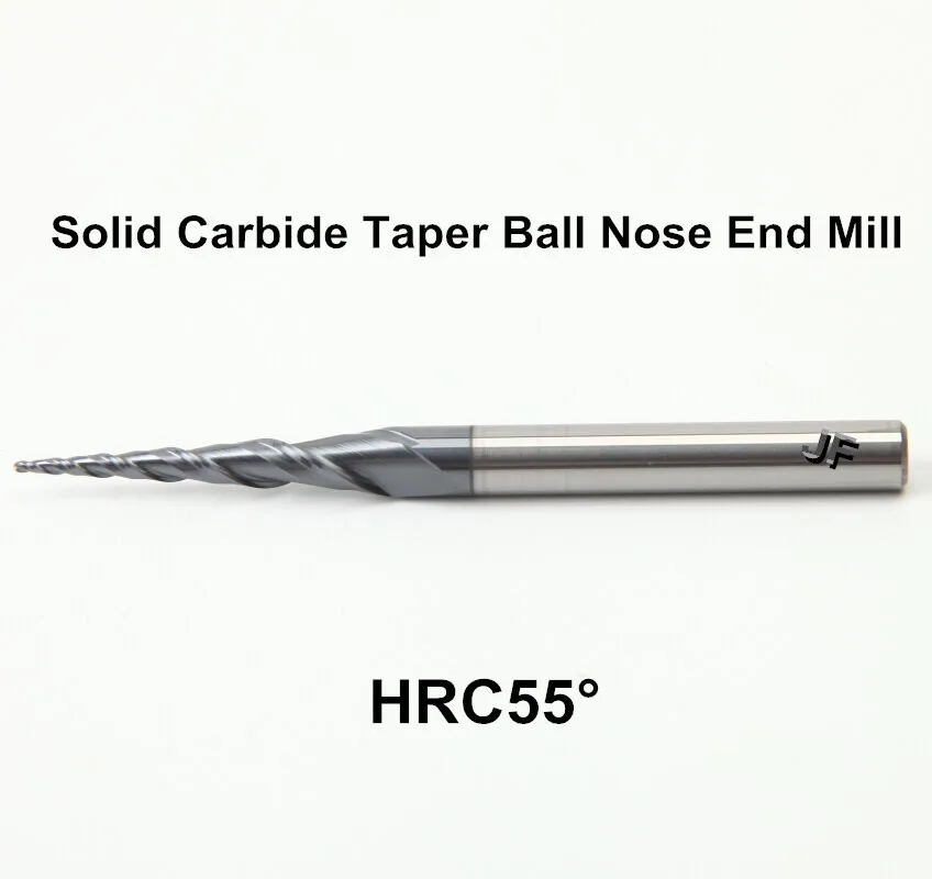 Metric 45 HRC TiAlN 30° Solid Carbide End Mill 2 Flutes