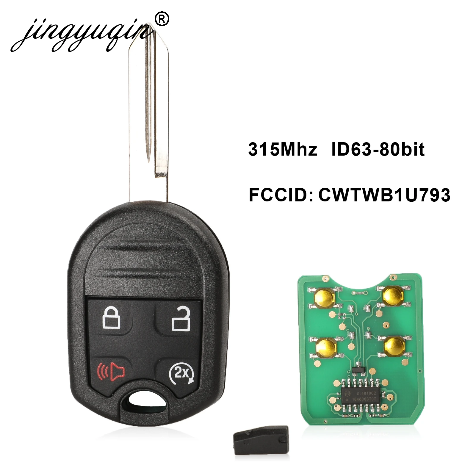 

jingyuqin CWTWB1U793 Remote Key 315MHz ID63 for Ford Edge Escape Expedition Explorer Flex Fusion Mustan Taurus For Mazda Tribute