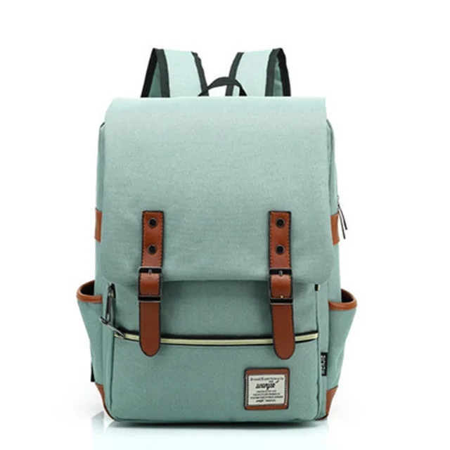 LUODUN, винтажные мужские и женские холщовые рюкзаки, школьные сумки для подростков, мальчиков и девочек, Большой Вместительный рюкзак для ноутбука, Повседневная модная сумка - Цвет: Армейский зеленый