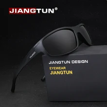 JIANGTUN Sport Sunglasses Polarized Men Women Brand Designer Driving Fishing Polaroid Sun Glasses Black Frame Oculos De Sol