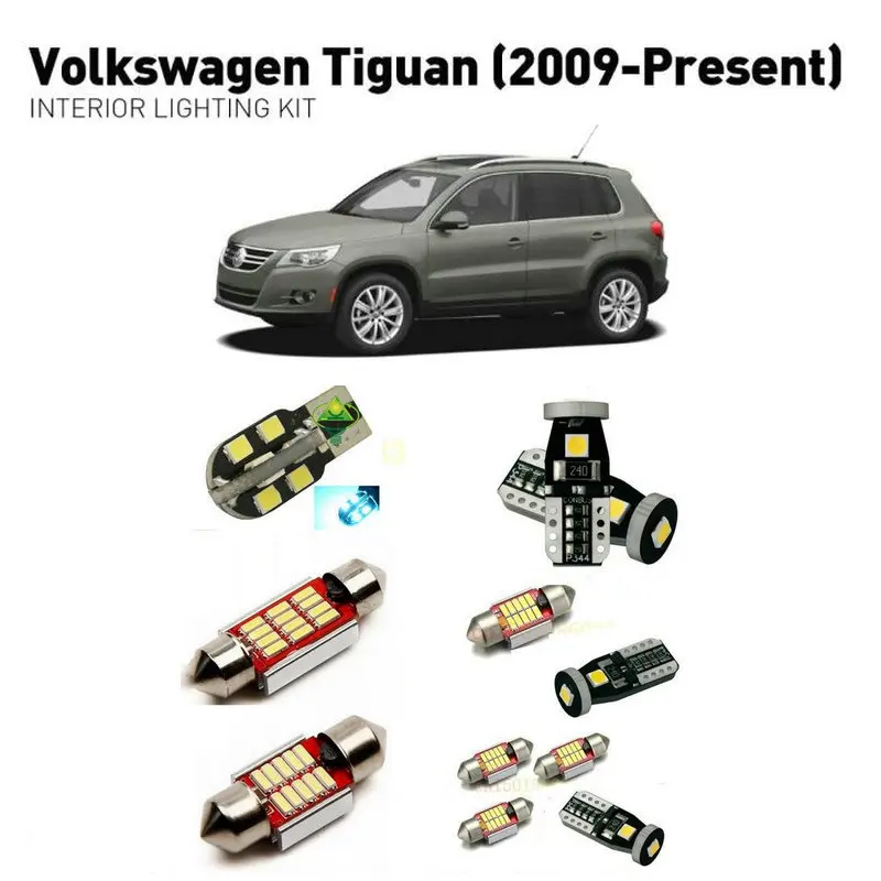 Led interior lights For VW tiguan 2009+ 12pc Led Lights For Cars