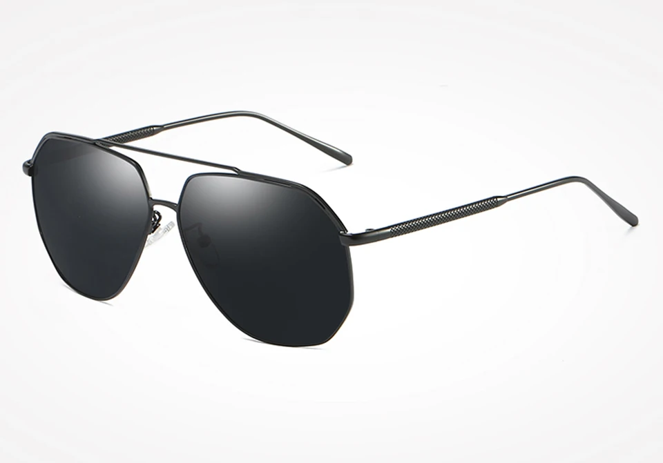 ELITERA Модные солнцезащитные очки для мужчин Поляризованные солнцезащитные очки для мужчин вождения зеркала Покрытие Солнцезащитные очки из сплава мужские солнцезащитные очки UV400 - Цвет линз: black gray