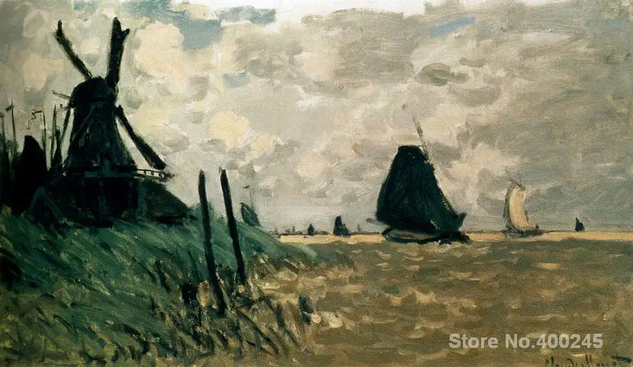 Leinwand Kunst Online Claude Monet Eine Windmuhle In Der Nahe