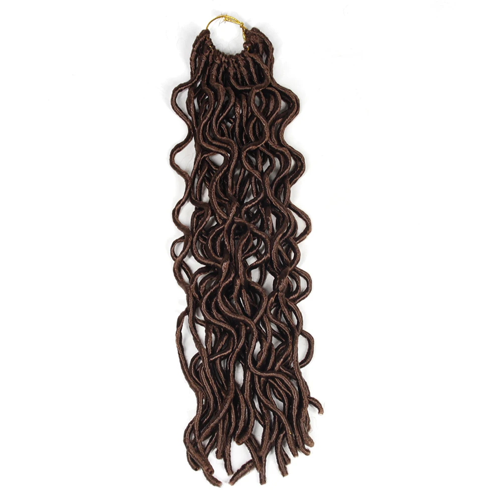 Faux locs кудряшки косички 18 Inch 5 цветов Синтетический Шнур для наращивания в богемном стиле Faux locs вьющийся кроше Высокая температура волокна - Цвет: #30