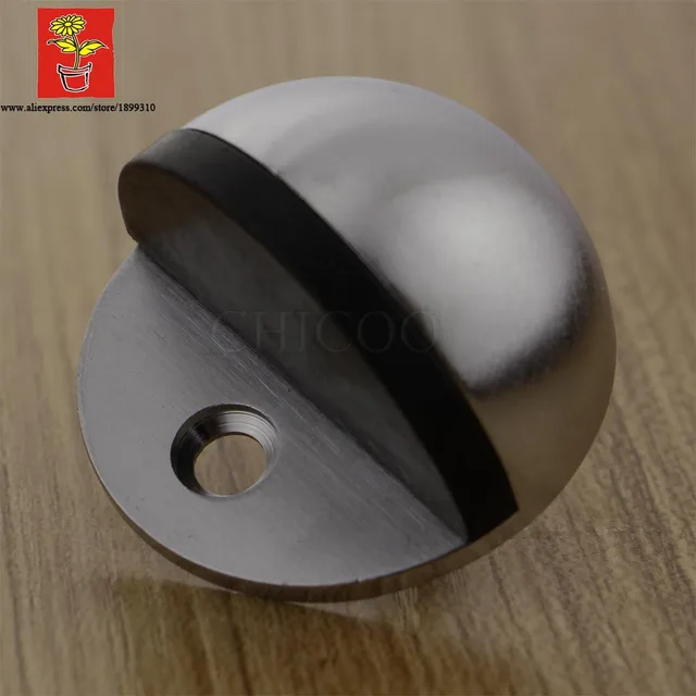 Whole 10pcs Zinc Alloy Satin Chrome Half Moon Door Stopper 46mm Whole 10pcs Zinc Alloy Satin Chrome Half Moon Door Stopper 46mm Dia Stop