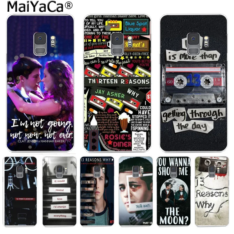 

MaiYaCa 13 Thirteen Reasons Why Color Phone Case Back Cover for Samsung S9 S9 plus S5 S6 S6edge S6plus S7 S7edge S8 S8plus