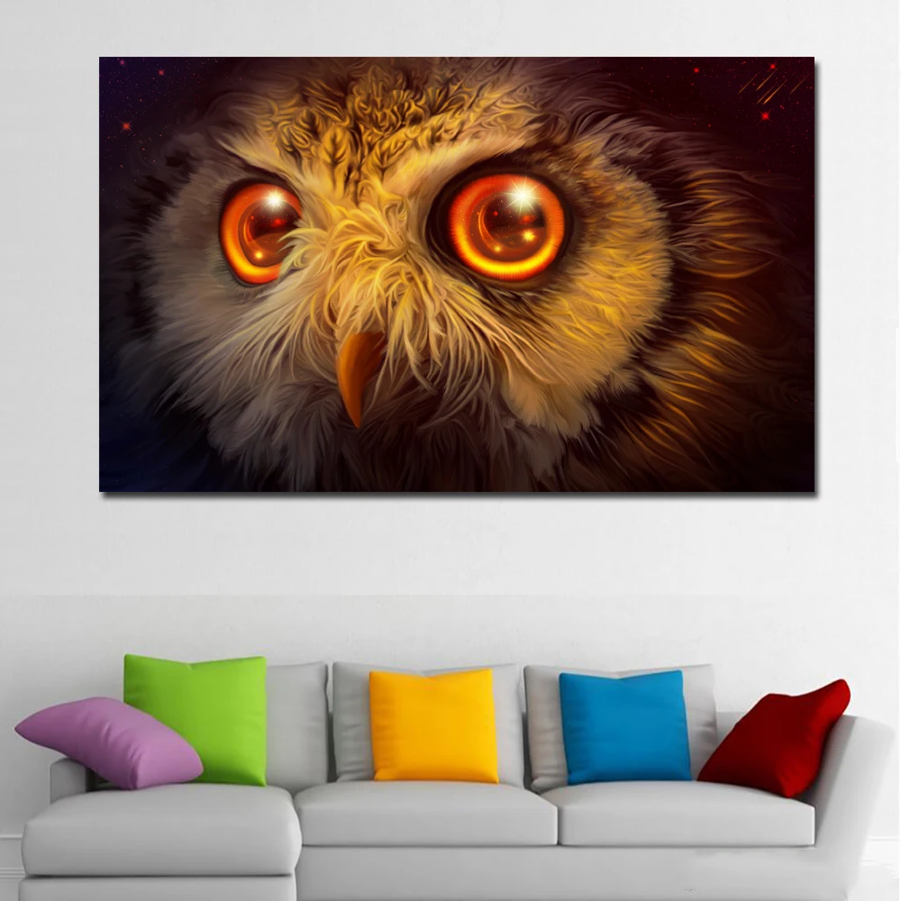 SELFLESSLYLargesizePrintingOilPaintingowleyesWallpainting