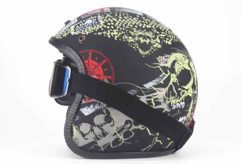 3/4 шлемы moto rcycle с открытым лицом винтажные moto rcycle moto rbike Chopper стиль moto шлем с goggle mask