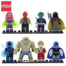 POGO Starfire Blue Beetle Beast Boy Killer Croc Figure Superheroes Building Blocks Sets Model DIY Educational