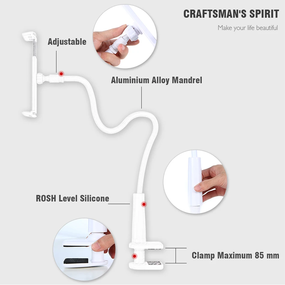 Holder Stand For iPhone 6 6Plus 7 7Plus 5 Holder For iPad Desk Tablet PC Stands  (2)