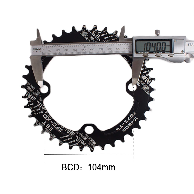 SNAIL 32T 34T 36T цепь 104BCD горная цепь для дорожного велосипеда кольцо узкая широкая односкоростная круглая овальная велосипедная цепь болты