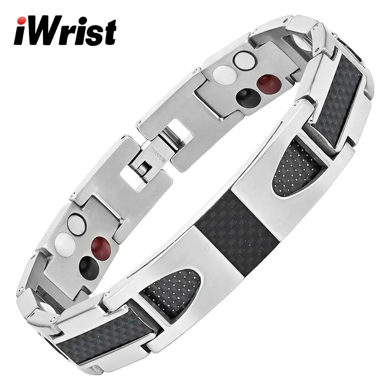 IWrist 2018 Pure Tianium мужской браслет для мужчин 4 Ele ts Health Care Pulseras Hombre черный из