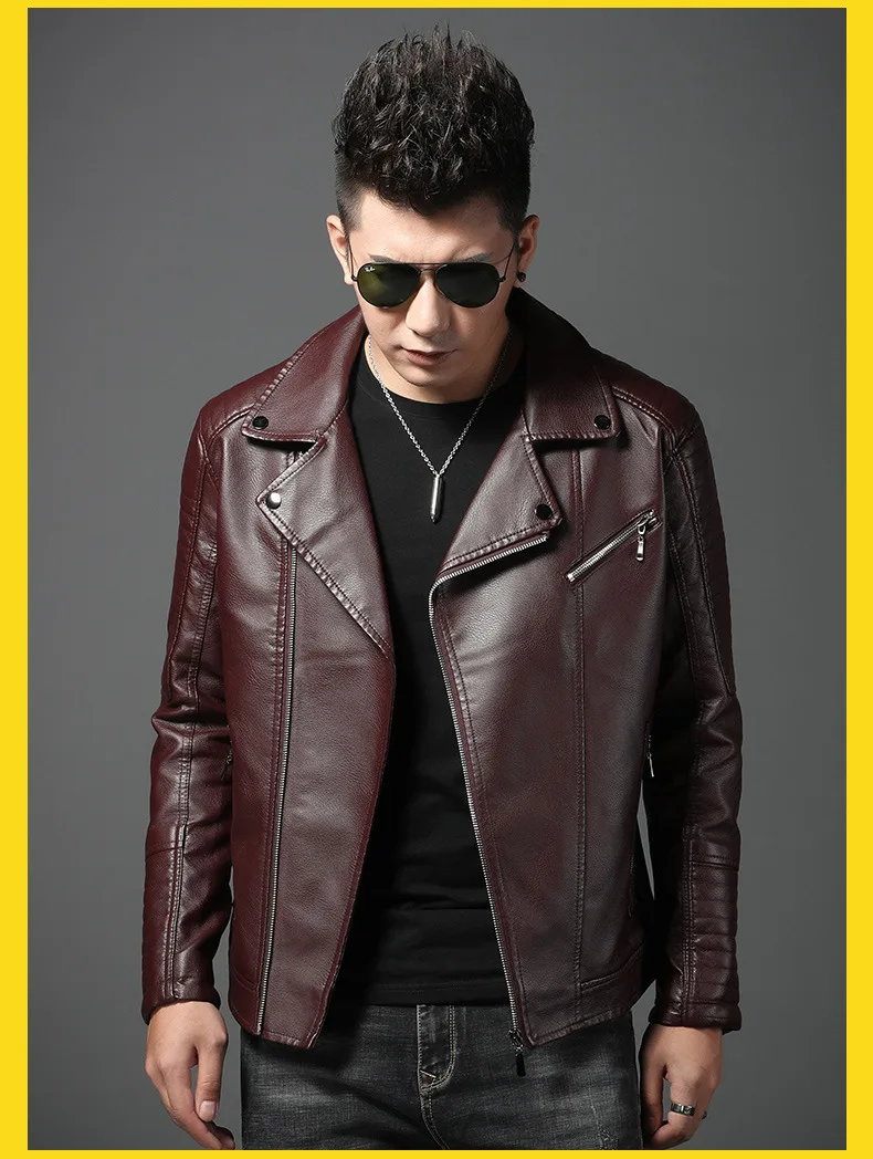 Мужские кожаные новые весенние свободные Модные Джокер Молодежные деловые куртки для отдыха из искусственной кожи мужская одежда