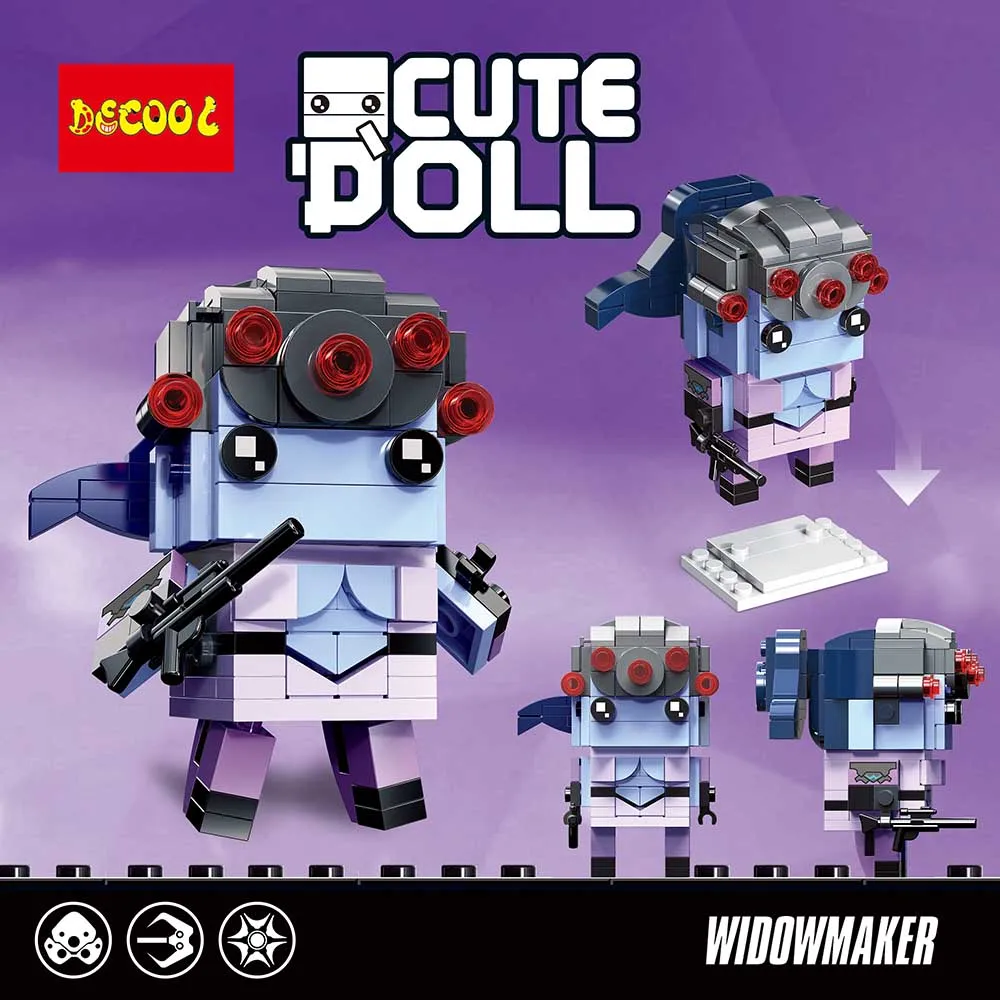 Новое поступление 2019 г. DIY строительные блоки D.VA Hanzo Pharah widowmaker Reinhardt tracer Mccree экшн