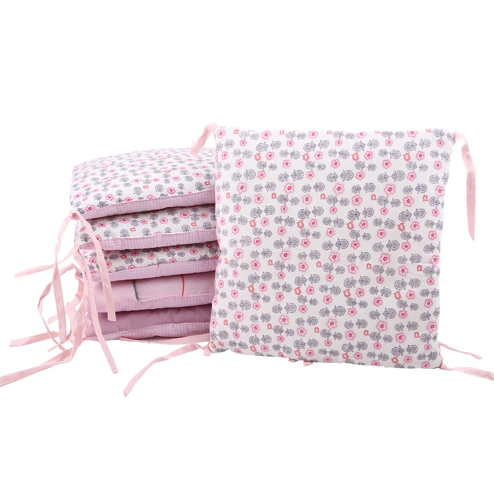 Circunferência do Bebê Berço de Algodão Almofada do Assento de Algodão Animal dos Desenhos Animados do Bebê Bumper Cama Estrela Bordado Anti-colisão 6 Pçs - Set 2 do assento de algodão animal Dos Desenhos Animados do bebê Anti-colisão