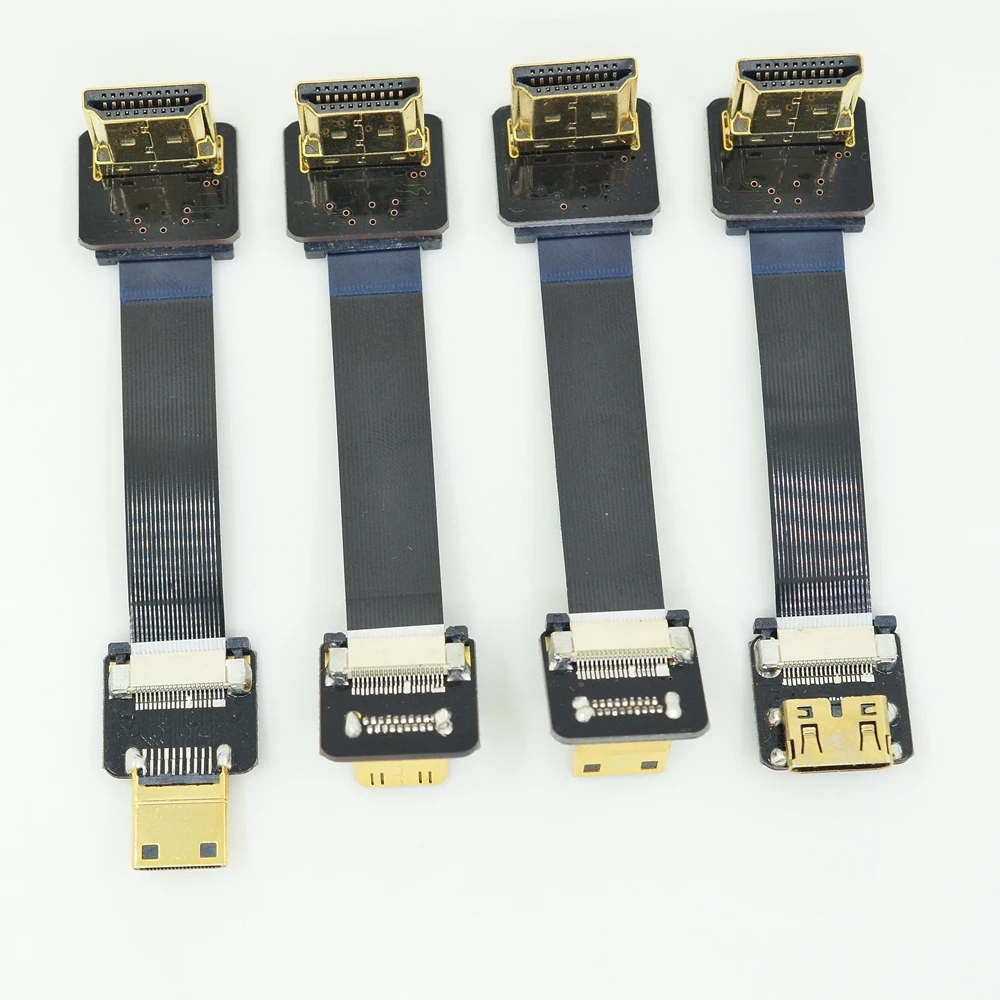 

Mini HDMI FPV Cable, Down Angle HDMI to MiniHDMI C-Type Ribbo Flat Flex Cable for FPV Gimbal Servo Aerial Photography DJI A3-C