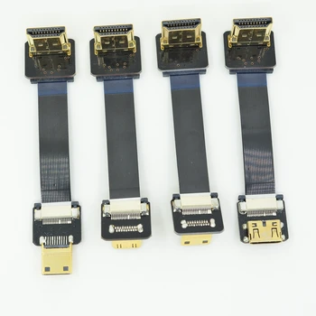

Mini HDMI FPV Cable, Down Angle HDMI to MiniHDMI C-Type Ribbo Flat Flex Cable for FPV Gimbal Servo Aerial Photography DJI A3-C