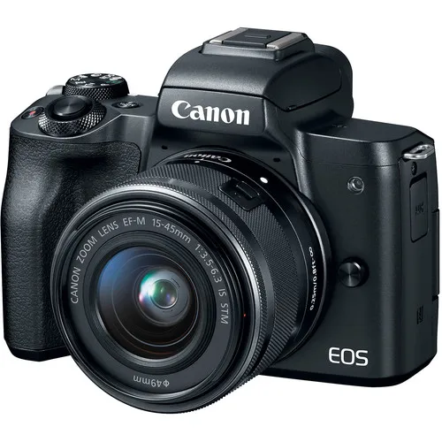 Беззеркальная камера Canon M50 с EF-M объективом 15-45 мм f/3,5-6,3 IS STM, черный-24,1 МП APS-C-4 K-Vari-угол сенсорного экрана-Wifi