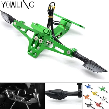 

Motorcycle Adjustable Angle License Number Plate Frame Holder Bracket For Kawasaki Z800 z750 z1000 ER6F/ER6N VERSYS Sport Bike