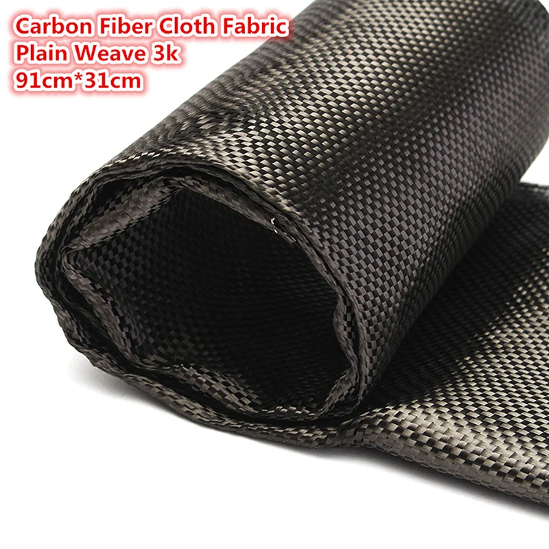 3K 91x30cm Carbon Fiber Fibre Cloth Fabric Plain 2/2 Twill Weave 36x12'' US