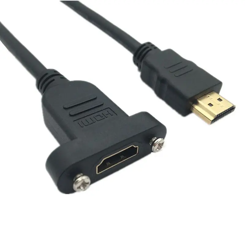 

2.0V 3D HDMI Male to Female Line Panel Mount 2160P 4K Extension Adaptor For Monitor Projector BD Player 30cm/1ft 50cm/2ft 1.5m