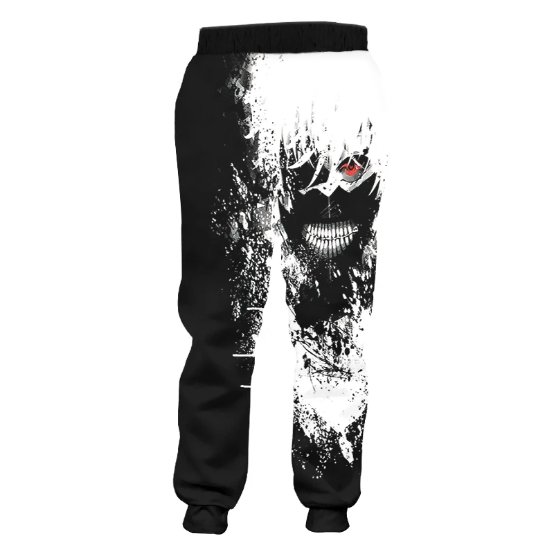 UJWI Man Ken Kanek 3D Printed Trousers Cartoon Tokyo Ghoul Sweatpants Kawaii Japan Classic Anime Men's Spandex Casual Pants white track pants