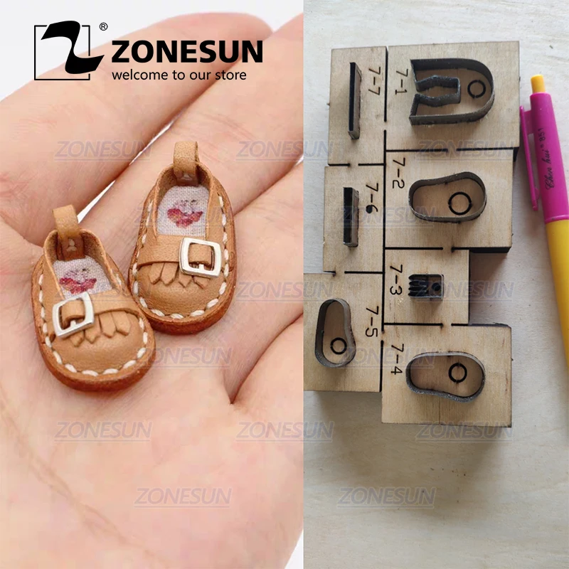 

ZONESUN Custom Leather Die Cuts For Handmade Shoes Key Ring DIY Key Chain Hang Decoration Cutting Clicker Die Steel Rule Die