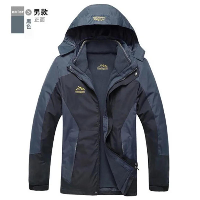 Winter font b Jacket b font Men font b Women b font 3 In 1 Warm