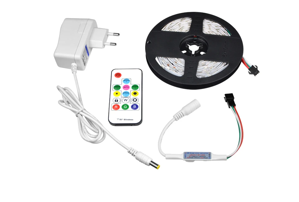 Прибор приемно-WS2811 IC Светодиодные ленты светильник мечта Цвет 30 пикс./м отдельных программируемых RGB светодиодный лента лампа для Кухня украшения