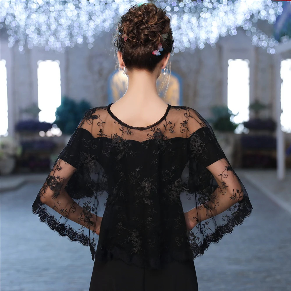 Fashion Black Sheer Summer Bolero 