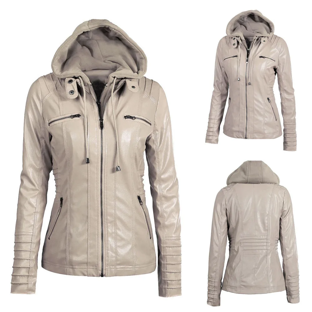Осенне-зимняя куртка размера плюс S-7XL, пальто, женская тонкая куртка с капюшоном, пальто, съемная верхняя одежда на молнии, куртка chaqueta mujer