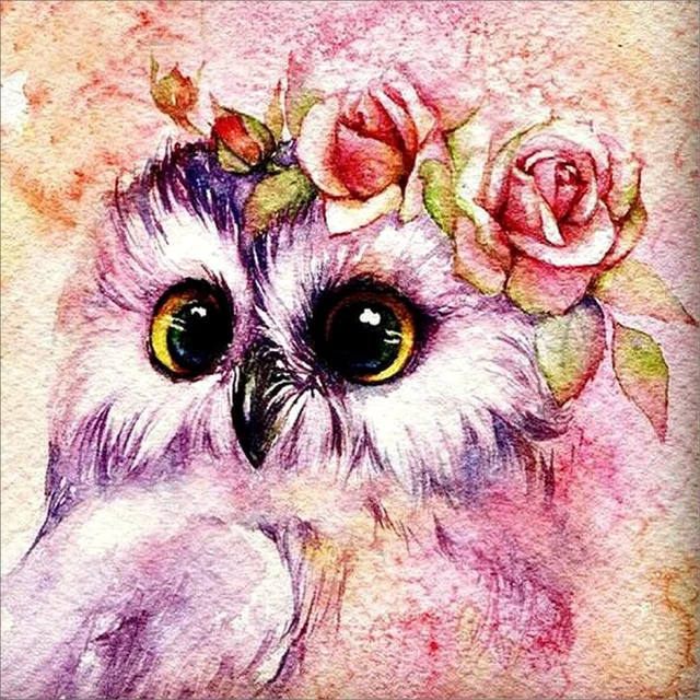 

DIY Diamond Painting Animal Owls Cross Stitch diamond embroidery Needlework Full Round Rhinestone Home decor Unique gift