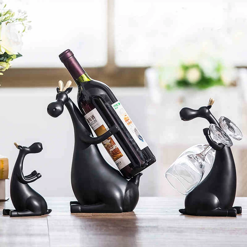 New resin Red Wine Rack Bottle Holder creative Figurines & Miniatures