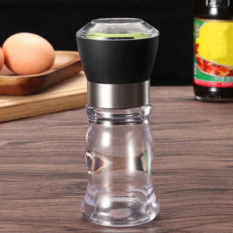 

Pepper Manual Grinder Mill Brushed Spice Salt Cruet Seasoning Bottle Jar Muller