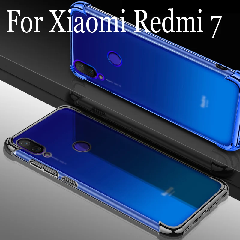 Ультратонкий Прозрачный Мягкий противоударный чехол для телефона Xiaomi Redmi 7