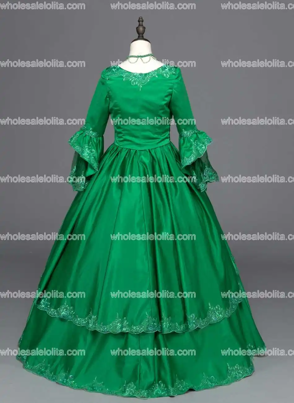 Бургундия Marie Antoinette Colonial парча период платье бальное платье стимпанк Одежда вечерние костюмы одежда s